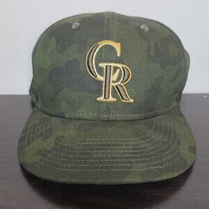 New Era 59FIFTY Colorado Rockies Armed Forces Day Hat/Cap Fitted Size 7 7/8